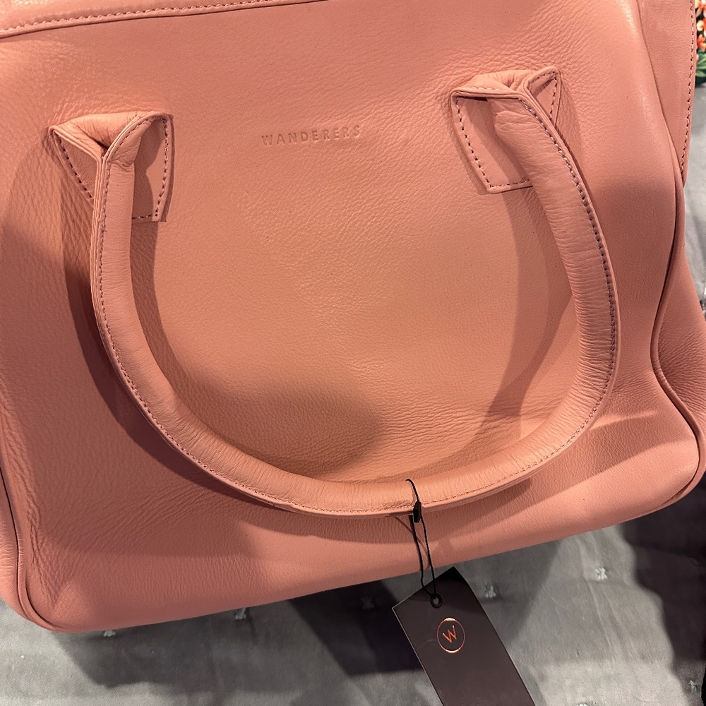 Wanders Travel Co Monte Carlo Handbag in Blush Leather